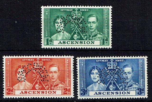 Image of Ascension SG 35S/7S LMM British Commonwealth Stamp